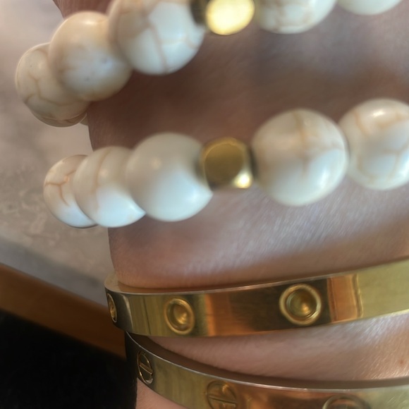 Turquoise & Howlite bracelet - Picture 6 of 6